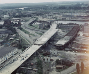 Szczecin z lotu ptaka w latach 80. XX wieku