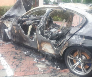 Na krakowskim Kurdwanowie spłonęło BMW