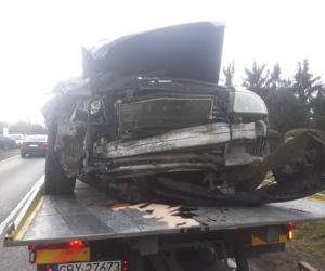 Wypadek na DK 25 w Nowym Dworze! Spore utrudnienia dla kierowców! [ZDJĘCIA]