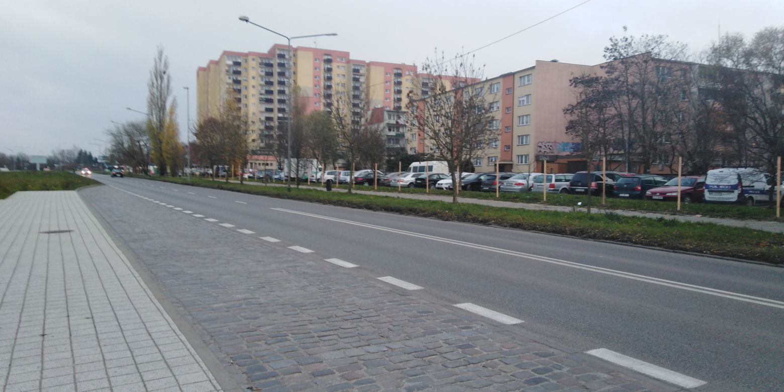 Ulica Szafera w przeddzień rozpoczęcia przebudowy