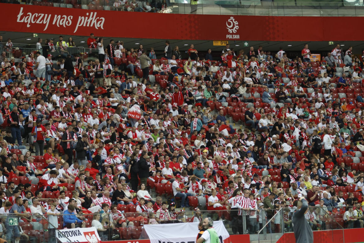 Kibice na meczu Polska - Turcja