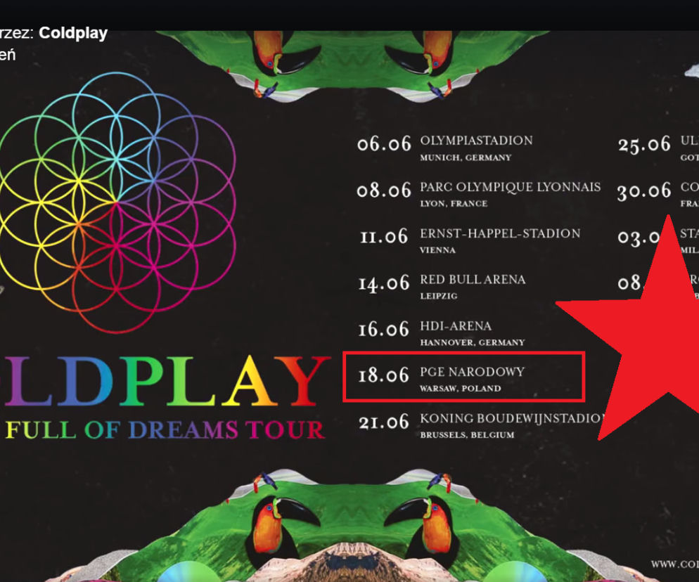 Coldplay w Polsce - ogłoszenie koncertu w Warszawie w 2017