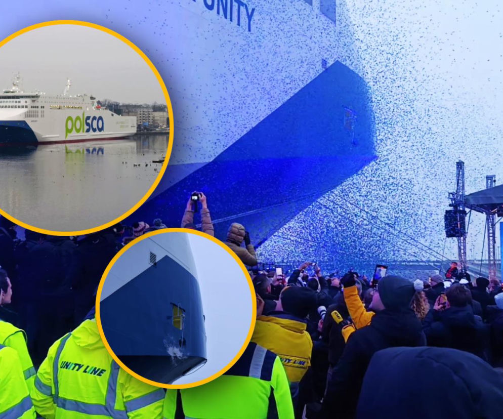 Chrzest promu Jantar Unity