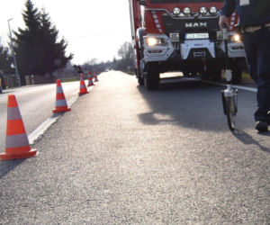 Potrącenie 46-latka na drodze krajowej
