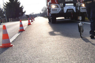 Potrącenie 46-latka na drodze krajowej