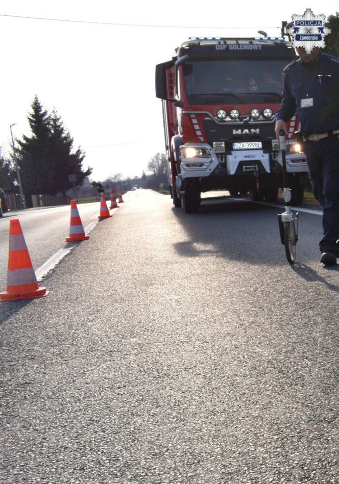 Potrącenie 46-latka na drodze krajowej