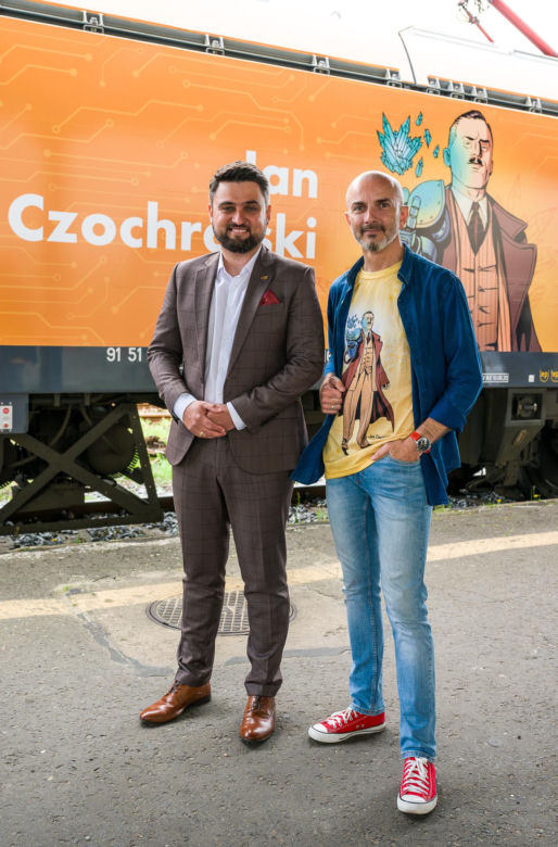 Do Katowic przyjechał wyjątkowy pociąg. Zdobi go wizerunek Jana Czochralskiego
