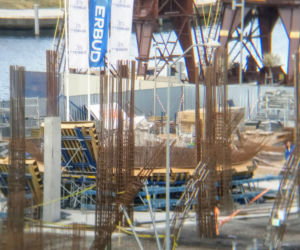 Budowa Morskiego Centrum Nauki w Szczecinie - kwiecień 2020