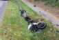 Jechał motocyklem z 13-latkiem, wylądowali w rowie. Śmigłowiec LPR w akcji