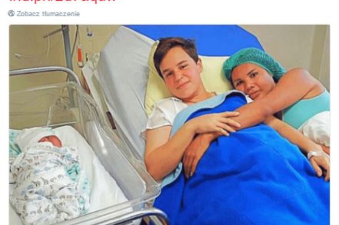 Mężczyzna urodził dziecko