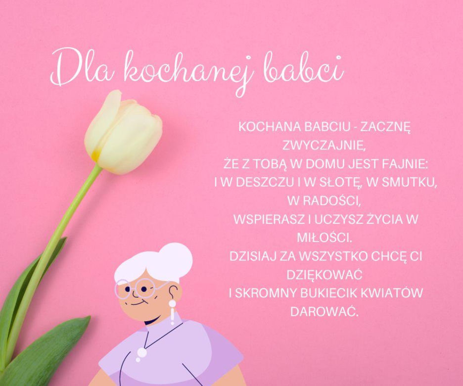 Piękne kartki na Dzień Babci z życzeniami