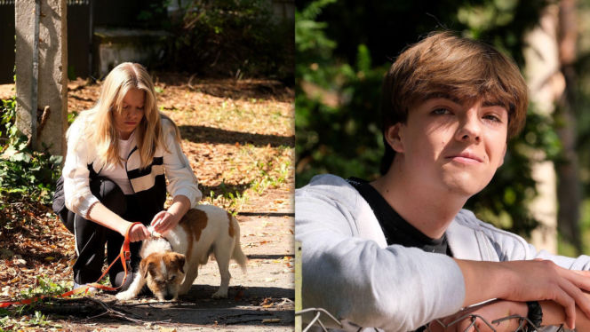 M jak miłość odc. 1911. Hubert Buczak (Leon Hausner), Lenka (Olga Cybińska)