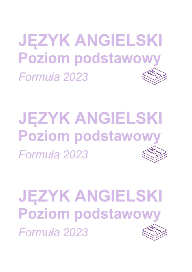 Arkusze maturalne z angielskiego podstawowego 2026 - wersja A i B