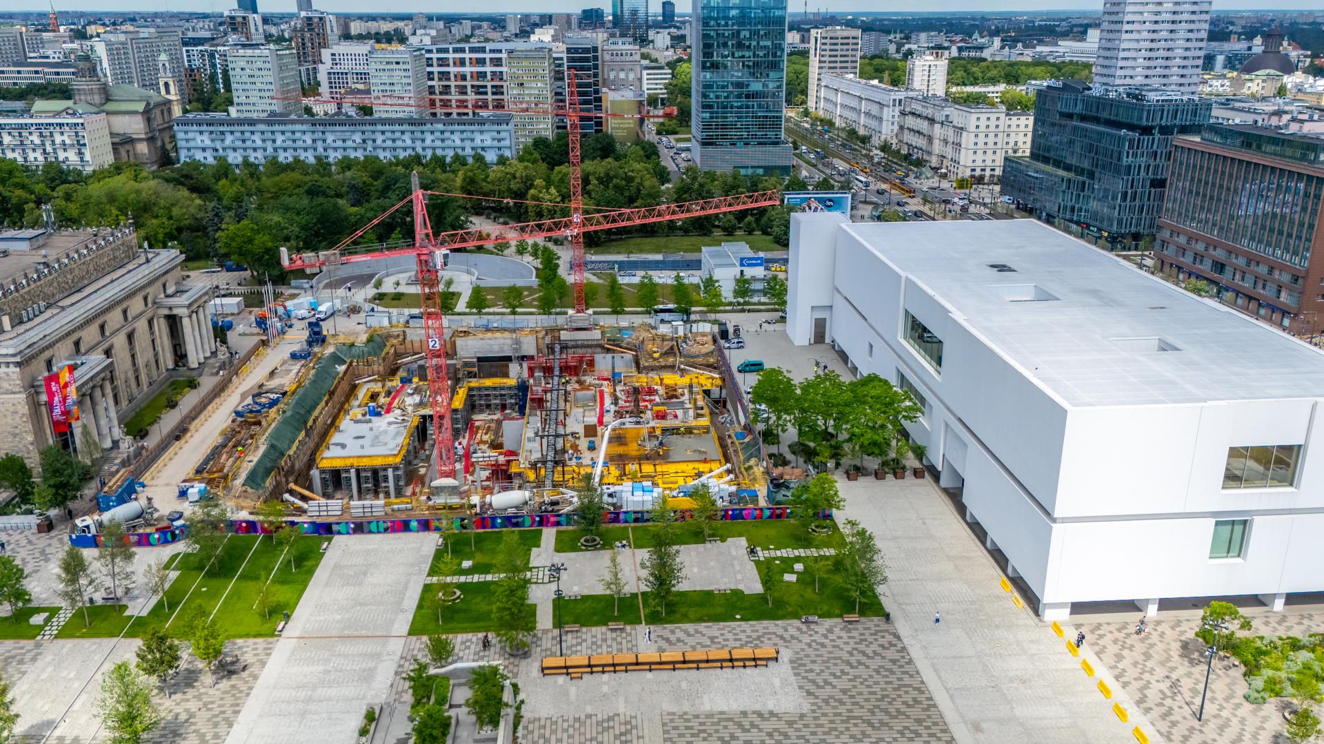 Podziemia teatru TR Warszawa w budowie