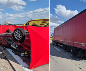 Tragiczny wypadek na A4. Nie żyje kobieta, autostrada zablokowana