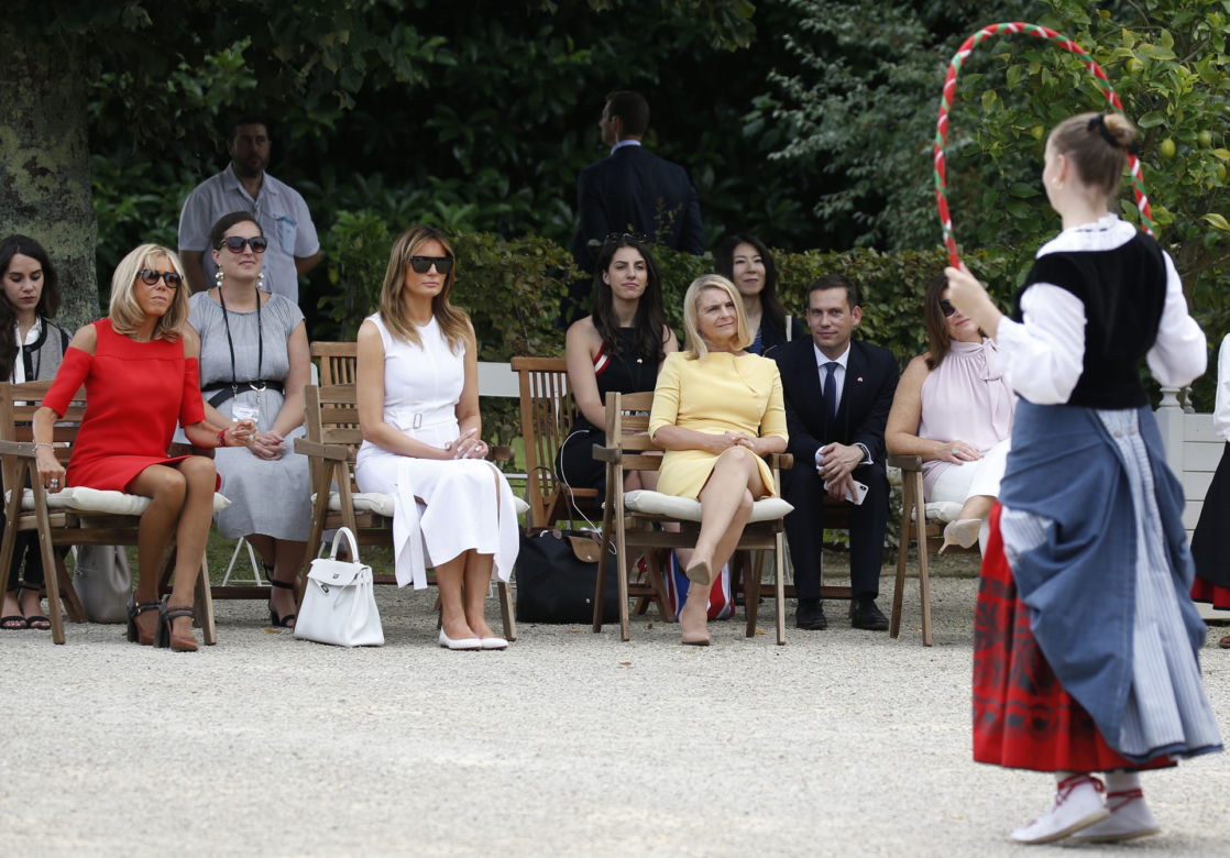 Małgorzata Tusk z Melanią Trump i Brigitte Macron