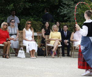 Małgorzata Tusk z Melanią Trump i Brigitte Macron