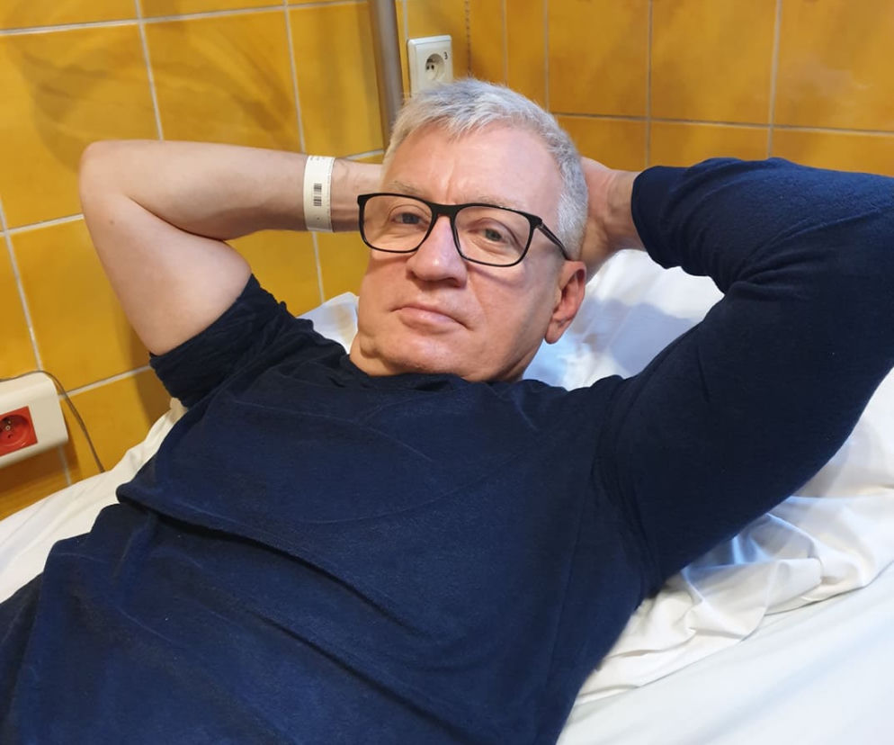 Jacek Jaśkowiak ze złamaną nogą