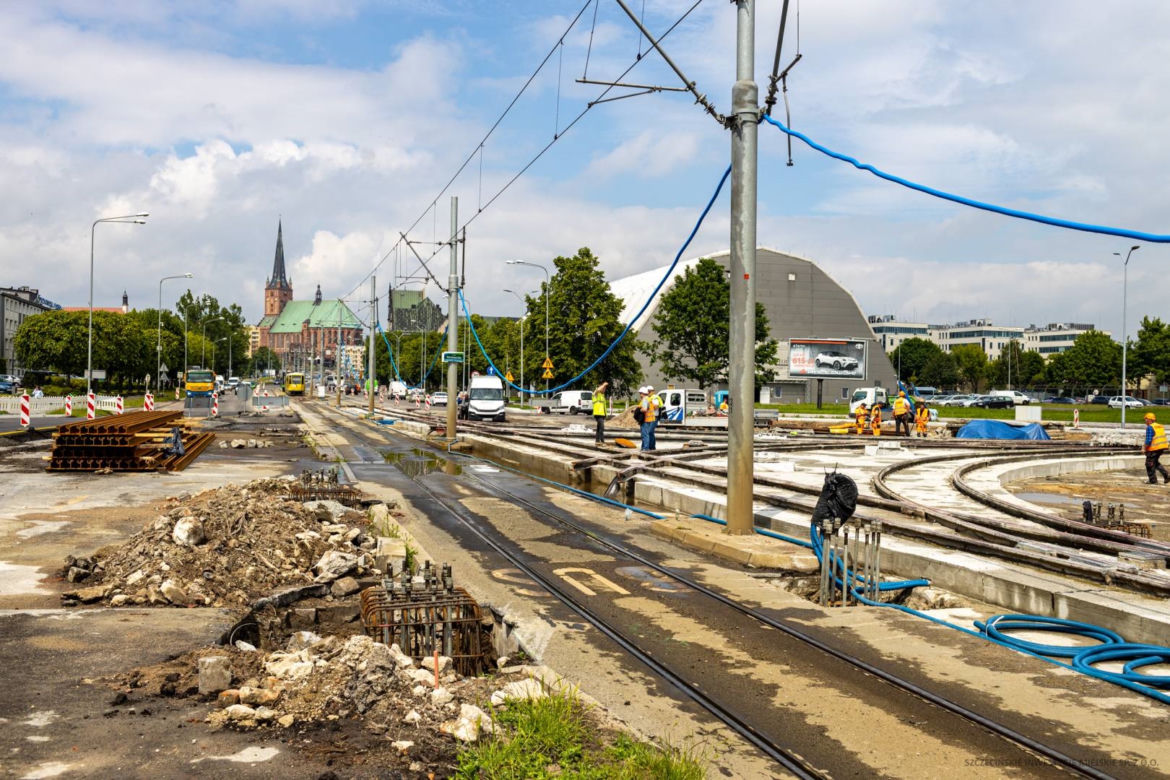 Przebudowa układu drogowego na Międzyodrzu - czerwiec 2022
