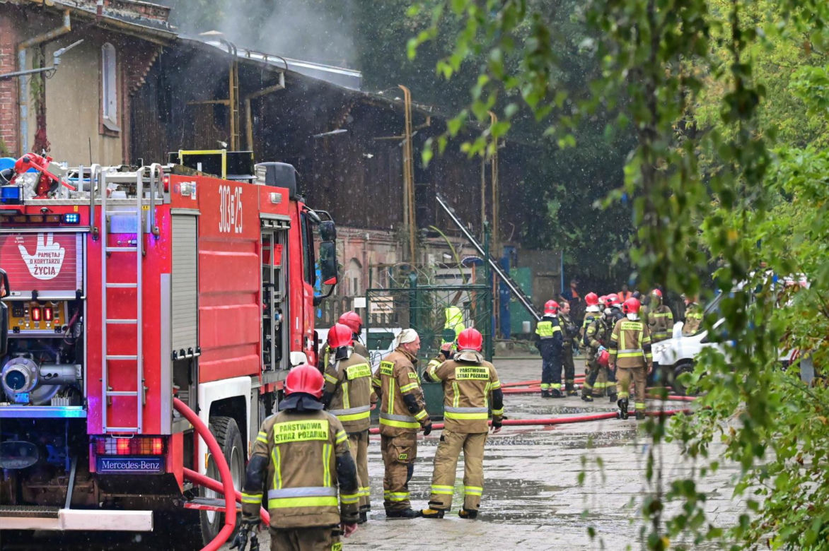 Pożar przy ul. Judyma w Szczecinie