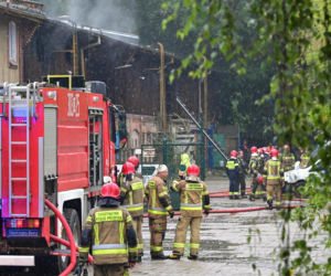 Pożar przy ul. Judyma w Szczecinie