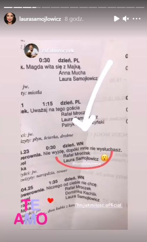 M jak miłość: fragment scenariusza z udziałem Pawła, Franki, Magdy i Majki