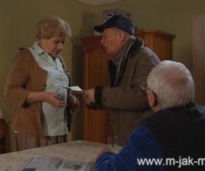 M jak miłość odc. 997. Władysław Kisiel (Jerzy Próchnicki), Barbara Mostowiak (Teresa Lipowska)