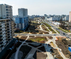 Park nad Południową Obwodnicą Warszawy w marcu 2026 r.