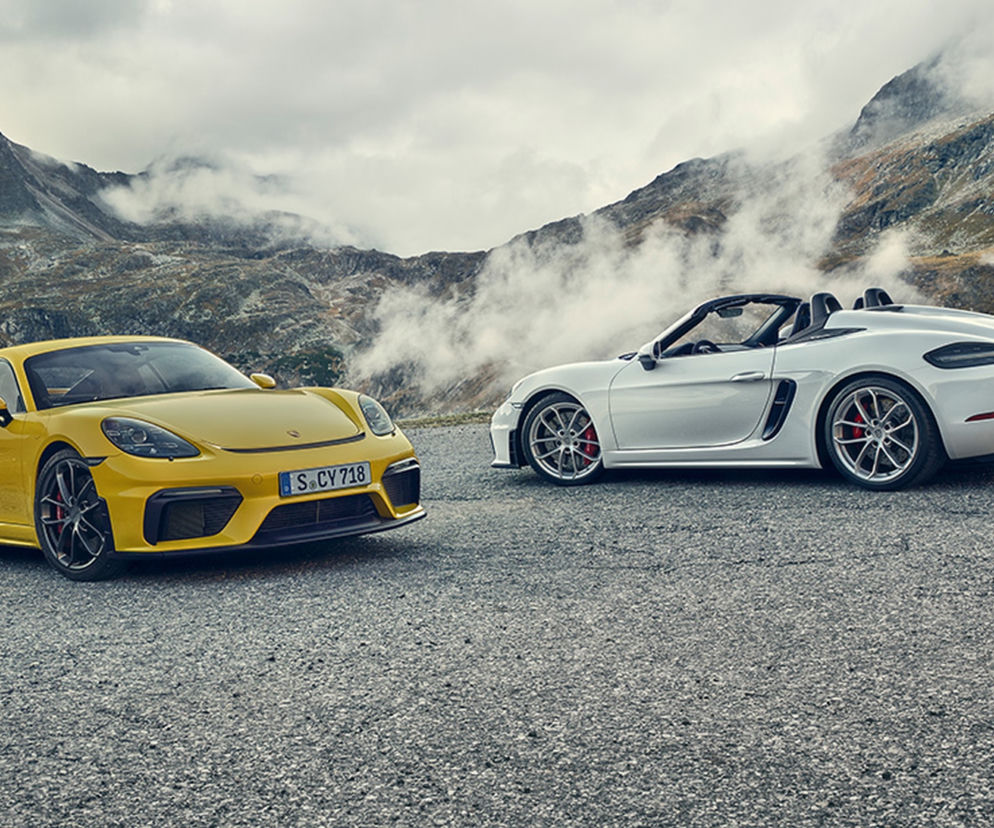 Porsche 718 Spyder i 718 Cayman GT4 z 4-litrowym bokserem