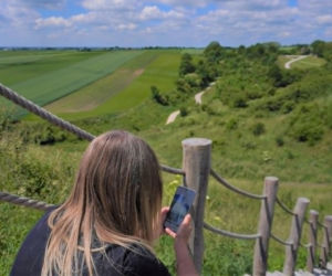 To najpiękniejszy punkt widokowy w Świętokrzyskiem. Przed wiekami znajdowała się tu potężna osada Słowian
