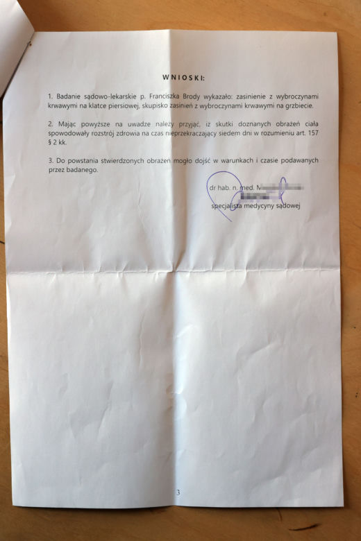 Franek Broda obdukcja