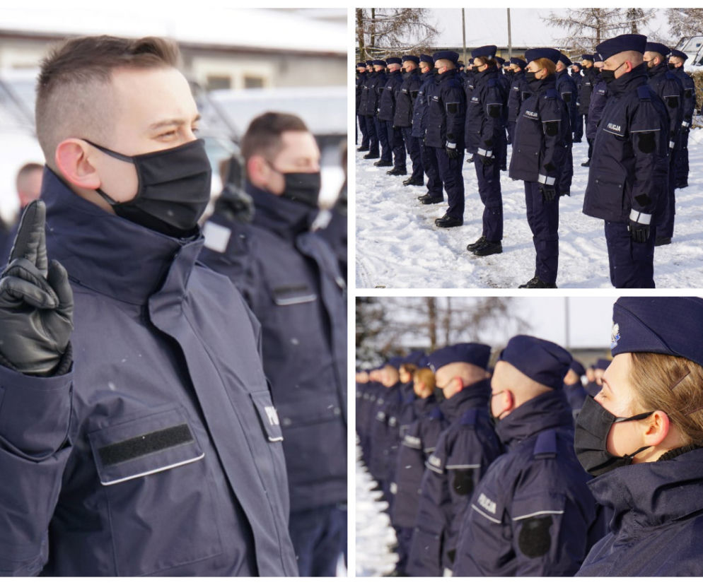 Nowi policjanci na Warmii i Mazurach. Ślubowało aż 80 funkcjonariuszy [ZDJĘCIA]