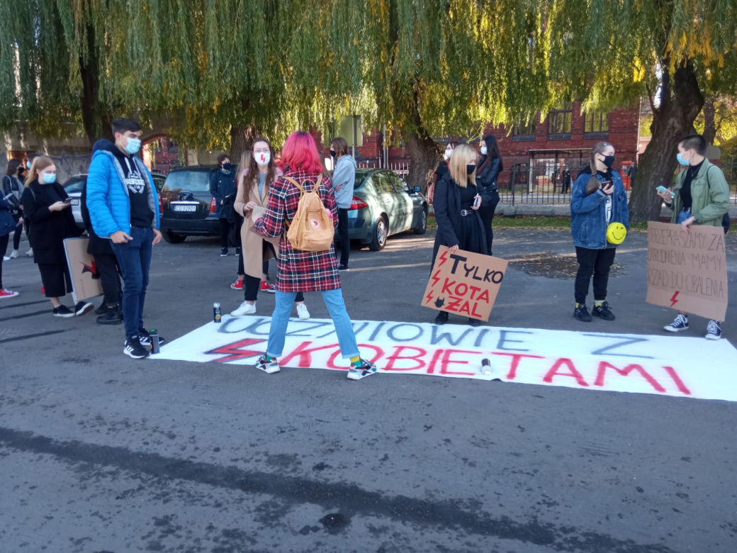 Protest uczniowski w Grudziądzu