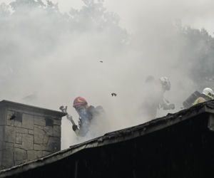 Pożar domu jednorodzinnego pod Warszawą