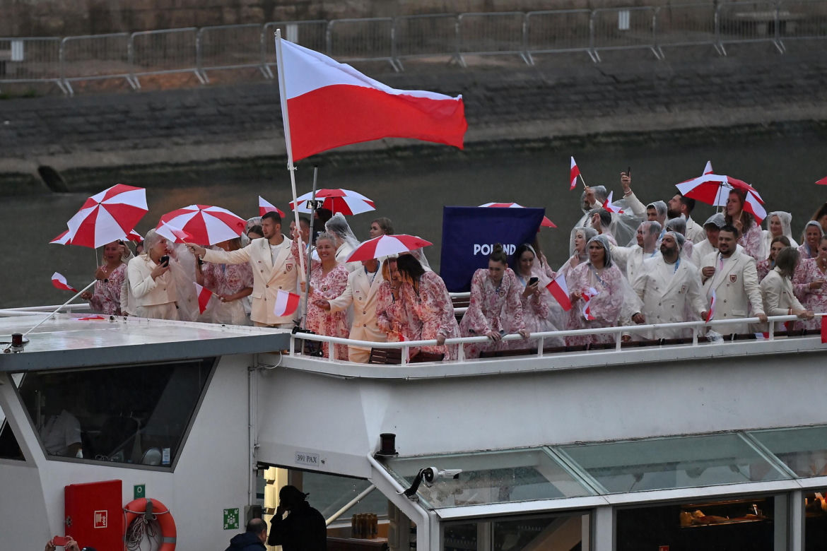 Reprezentacja Polski podczas ceremonii otwarcia IO Paryż 2024 