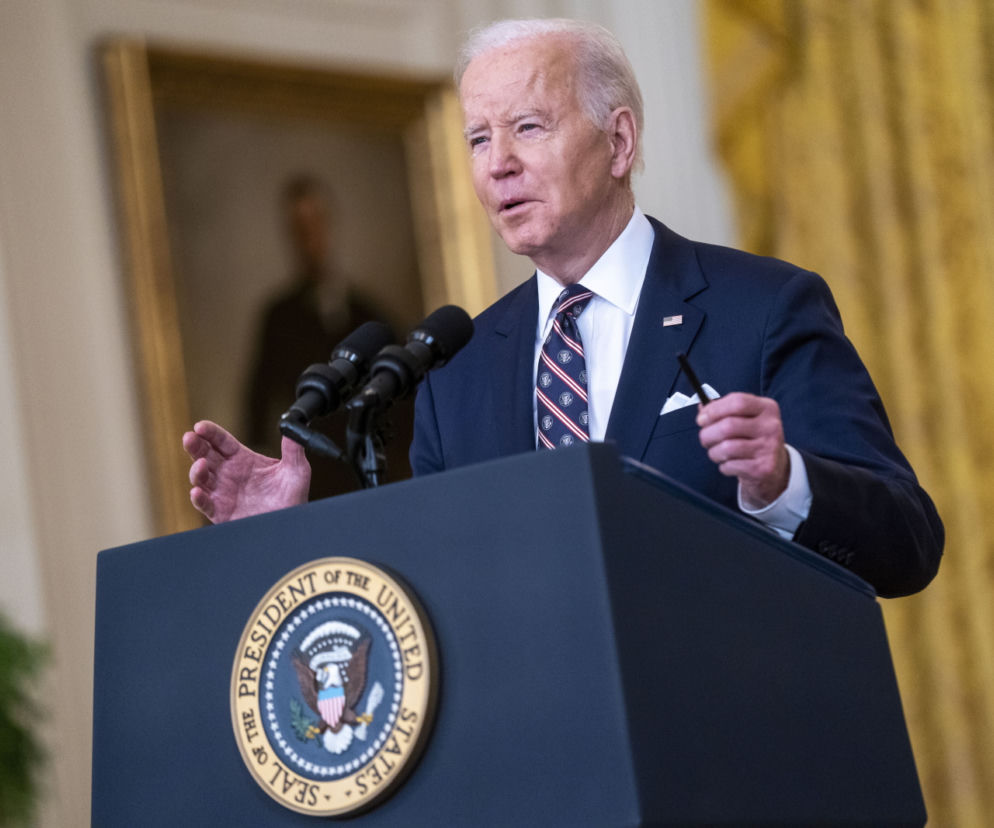 Biden odpowiada na inwazję Rosji na Ukrainę. Nasze sankcje ograniczą i zmniejszą ich możliwości gospodarcze