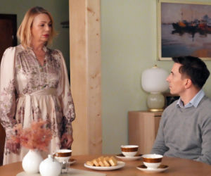 Barwy szczęścia, odc. 3353. Wanda (Maja Barełkowska), Tomek Kępski (Jakub Sokołowski)