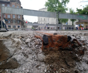 Kraków: Zobacz jak postępują prace przy przebudowie ulicy Krakowskiej