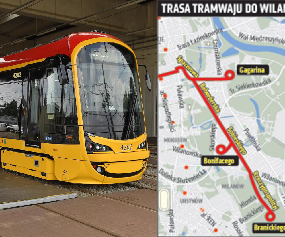 Budowa tramwaju do Wilanowa ma trwać dwa lata