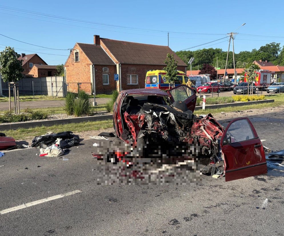 Koszmarny wypadek w Wilkowie Polskim. Poszkodowane małżeństwo z Leszna i ich 3-miesięczne dziecko