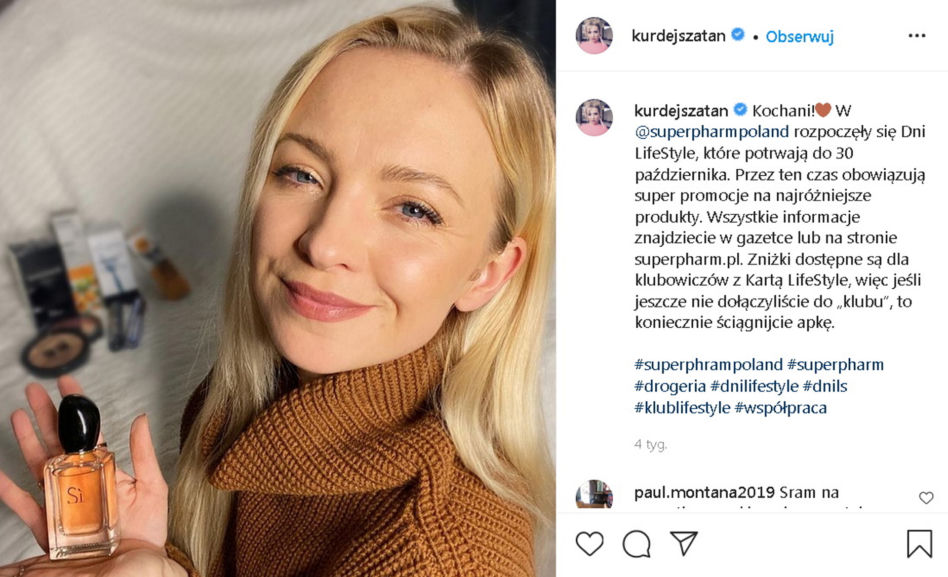 Tyle Kurdej-Szatan zarabia na Instagramie
