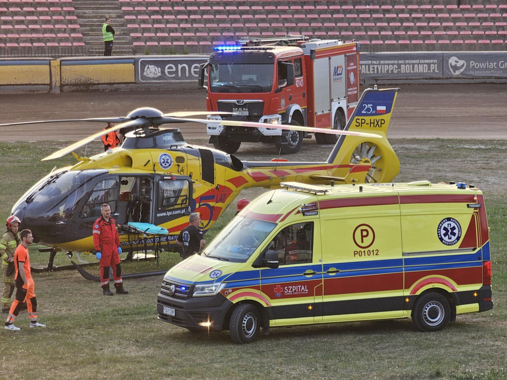 Wypadek na meczu żużlowym