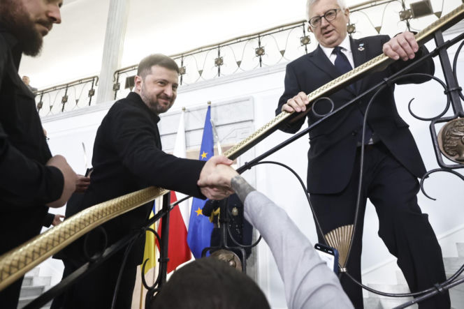 Wołodymyr Zełenski w polskim Sejmie
