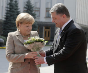Angela Merkel i Petro Poroshenko w Kijowie 