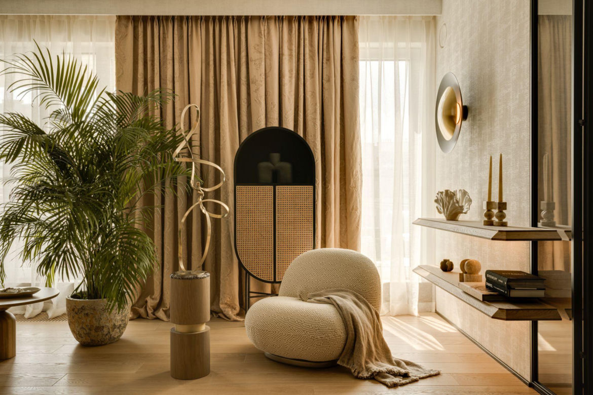 Artystyczny apartament na Powiślu - projekt modeko.studio
