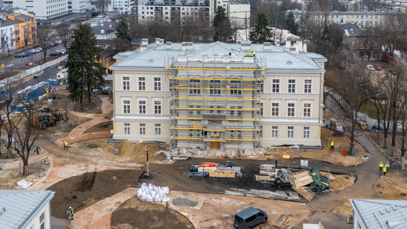 Sinfonia Varsovia w Warszawie podczas budowy