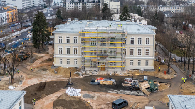 Sinfonia Varsovia w Warszawie podczas budowy