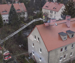Pożar na wrocławskim Sępolnie we Wrocławiu 