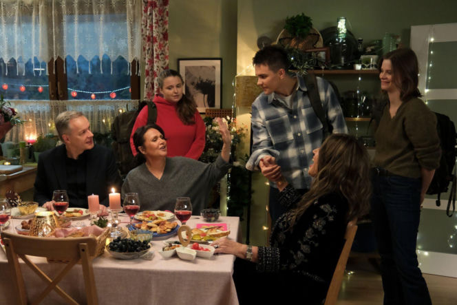 Walentynki z M jak miłość. Majka (Matylda Giegżno),Stefan (Steffen Möller), Simona (Agnieszka Fitkau-Perepeczko), Marysia (Małgorzata Pieńkowska),Janek (Jakub Sirko), Matylda (Klementyna Lamort)