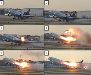 Uchwycono katastrofę lotniczą na filmie. Ten kierowca oszukał przeznaczenie